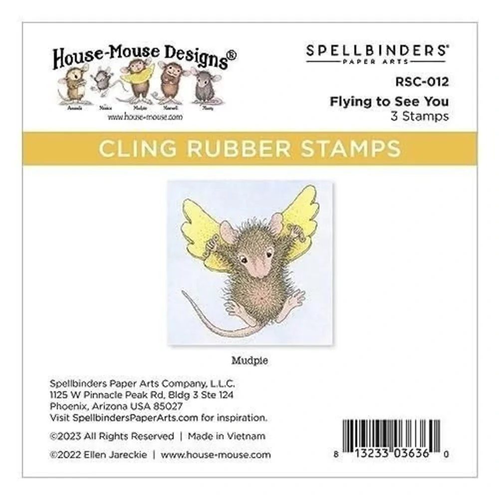 Spellbinders‎ House-Mouse Designs Flying to See You Cling Rubber Stamps RSC-012